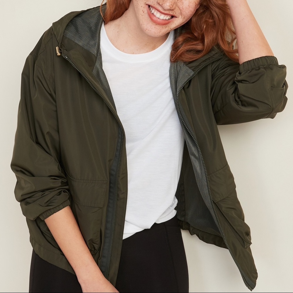 NWOT Olive Green Water-Resistant Utility Jacket